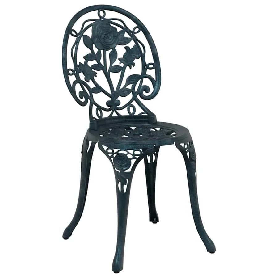 Ensemble bistro de jardin 3 pcs Vert Aluminium - 4