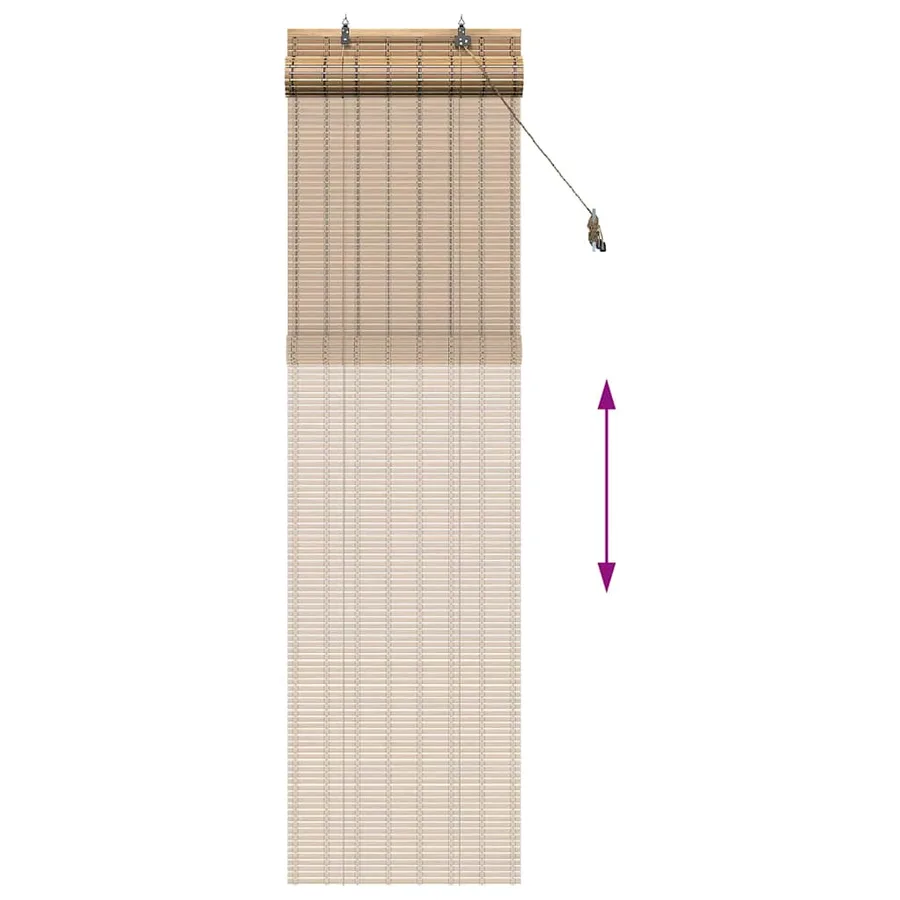 Store enrouleur Nature 60 x 220 cm Bambou - 13