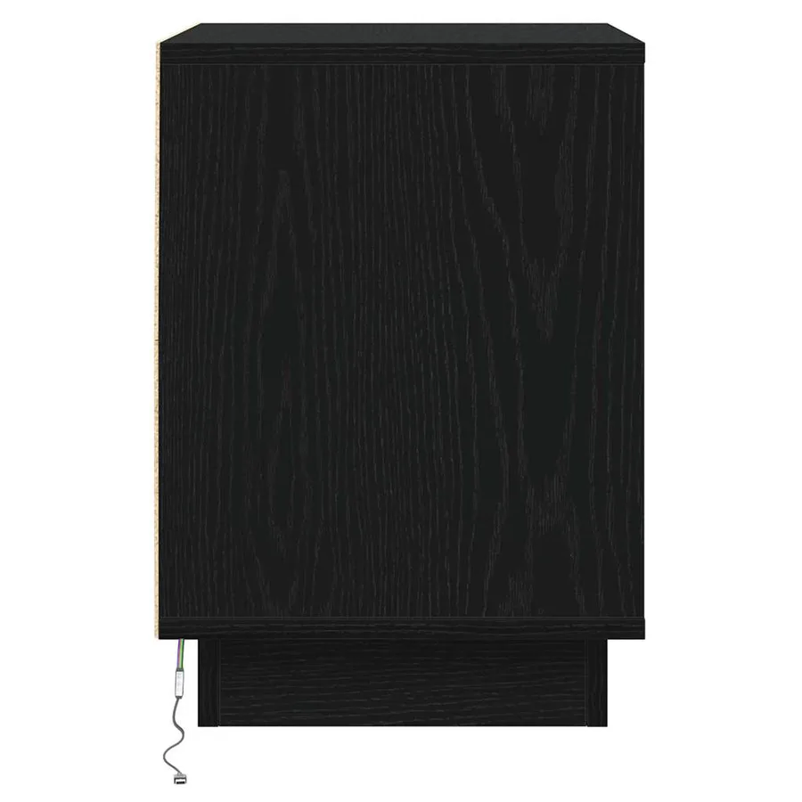 Cabinet de chevet avec tiroir Chêne noir 39 x 34,5 x 50 cm - 9