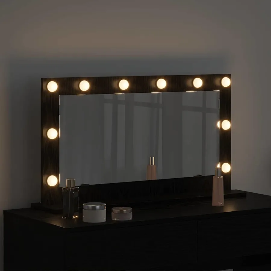 Miroir de vanité Rectangulaire Chêne noir 80 x 45 x 18 cm - 3