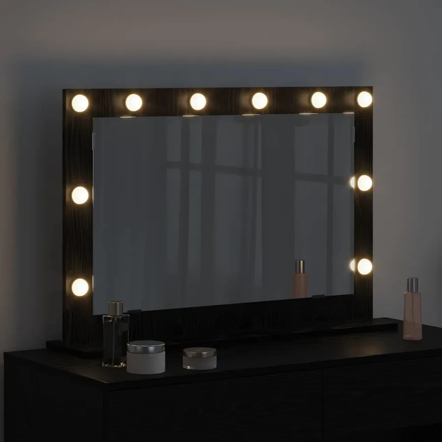 Miroir de vanité Rectangulaire Chêne noir 80 x 15 x 18 cm - 3