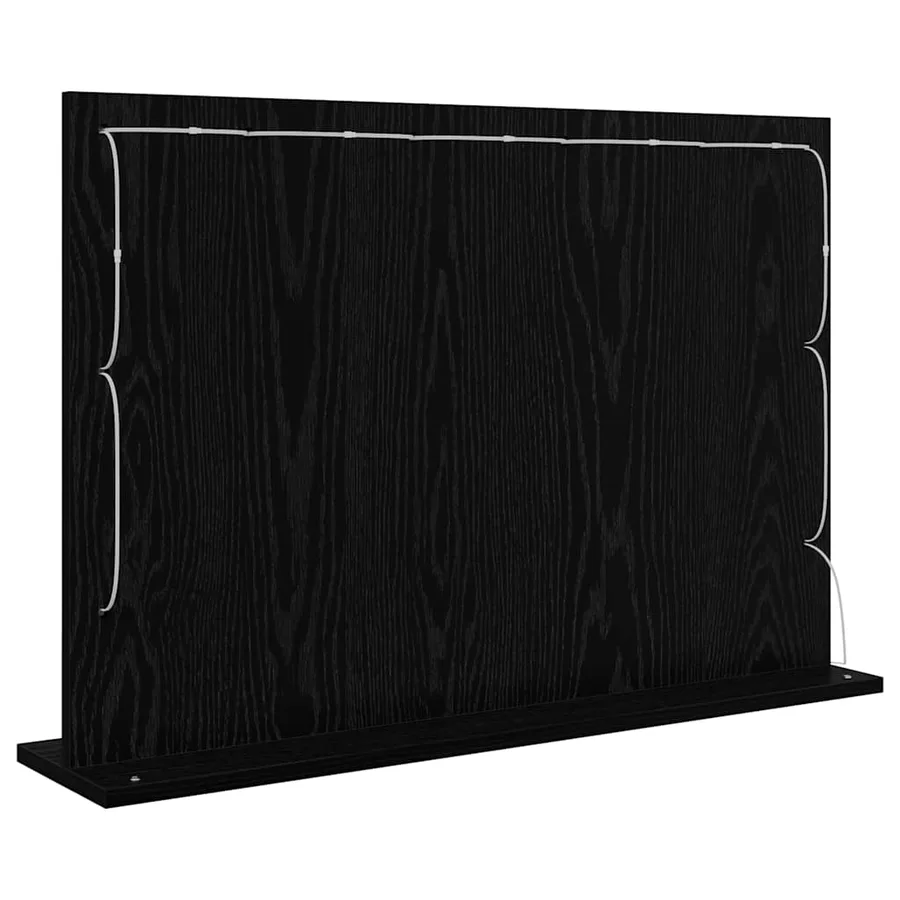 Miroir de vanité Rectangulaire Chêne noir 80 x 15 x 18 cm - 6