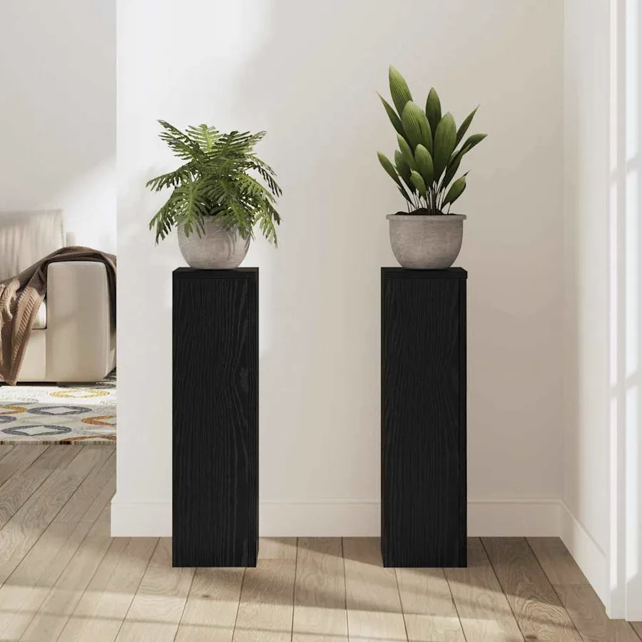 Support de Plante 2 pcs Chêne noir 17 x 17 x 60 cm - 4