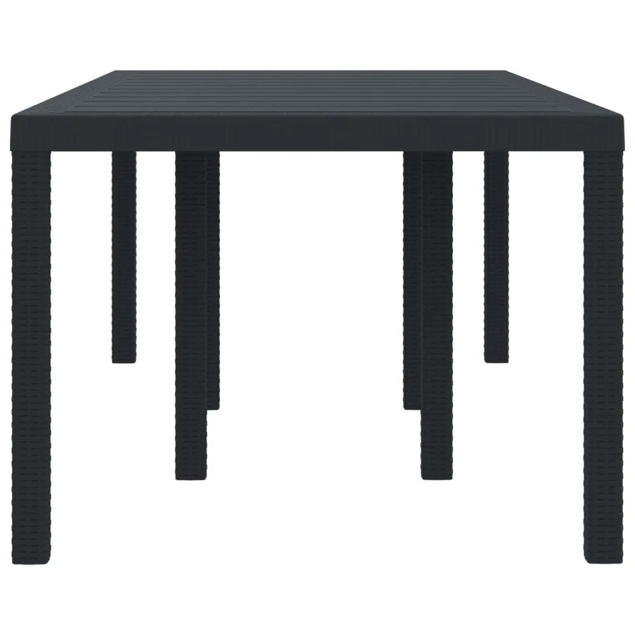 Table de Jardin Anthracite 200 x 100 x 73 cm polyrotin - 3