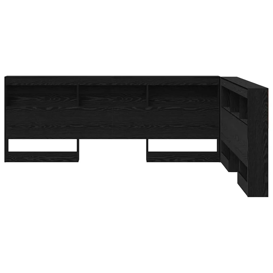 Tête de lit de rangement Chêne noir 135 cm Bois d'ingénierie - 6