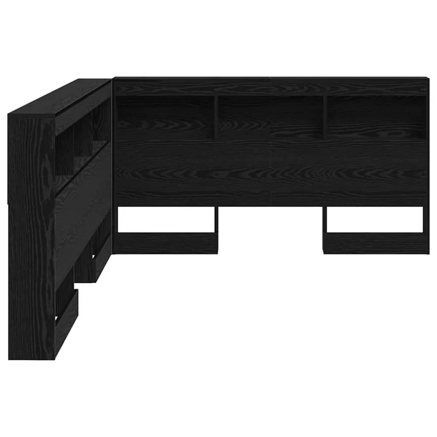Tête de lit de rangement Chêne noir 135 cm Bois d'ingénierie - 7