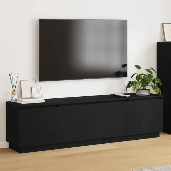 Meuble TV Chêne noir 180 x 38 x 49 cm Bois d'ingénierie