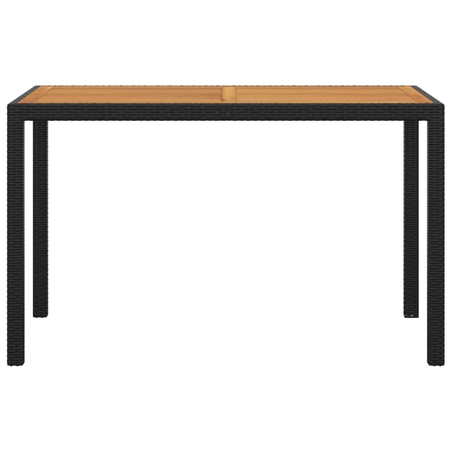 Ensemble à manger de jardin coussins 3pcs Résine tressée Noir - 6