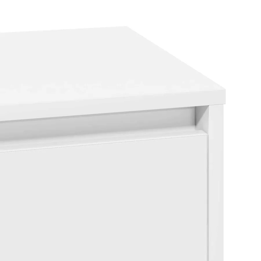Cabinet de chevet Blanc 39 x 34,5 x 50 cm Bois d'ingénierie - 10
