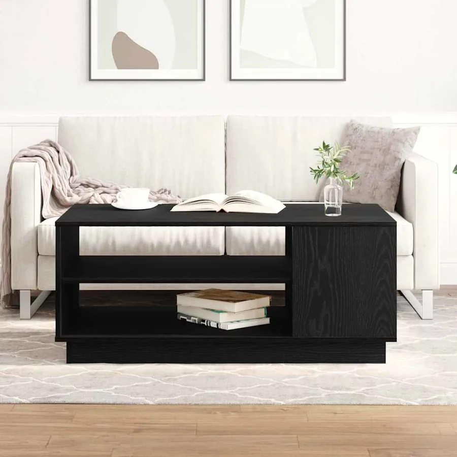 Table basse Chêne noir 102 x 55 x 43 cm Bois d'ingénierie