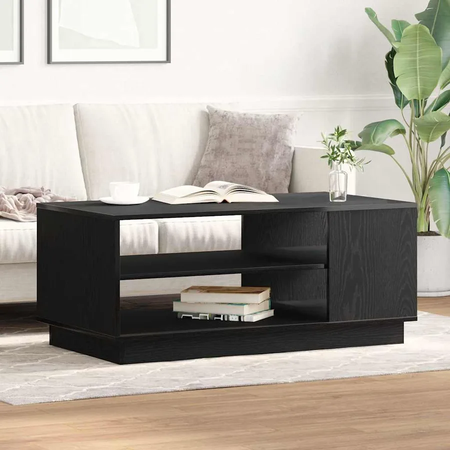 Table basse Chêne noir 102 x 55 x 43 cm Bois d'ingénierie - 4