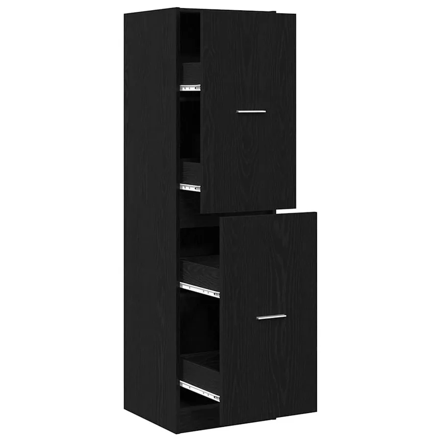 Armoire de Pharmacie Motif Motif 40 x 41 x 144,5 cm Chêne noir - 2