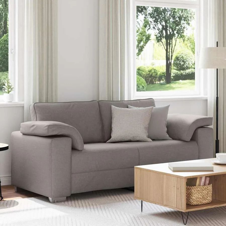 Canapé deux places Taupe 180 cm tissu