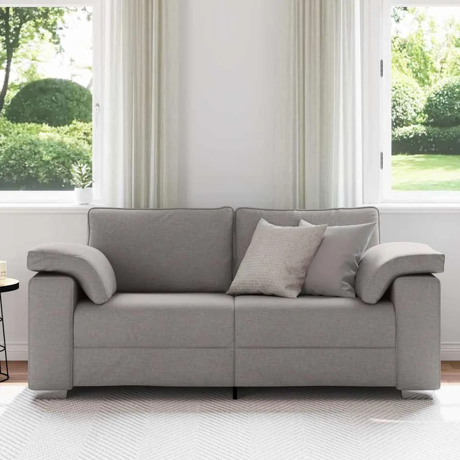 Canapé deux places Taupe 180 cm tissu - 3