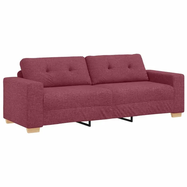 Canapé 3 places rouge bordeaux 180 cm tissu