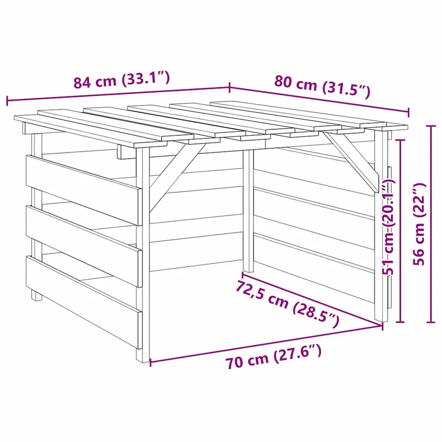 Garage pour tondeuse à gazon Marron 84 x 80 x 56 cm - 9