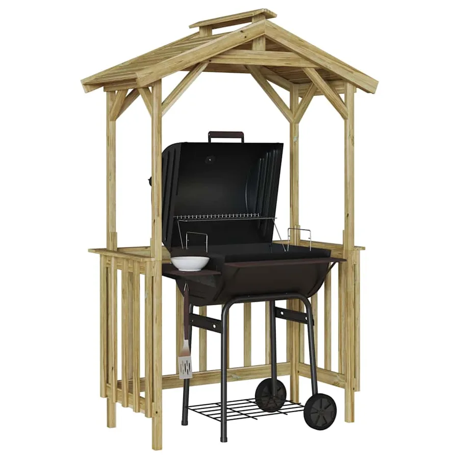 Abri pour barbecue 133,5 x 63 x 200 cm Pinède imprégnée - 3