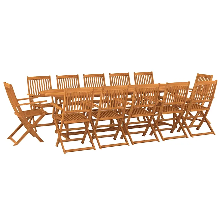 Ensemble à manger de jardin 13 pcs 280x90x75 cm bois d'acacia - 2