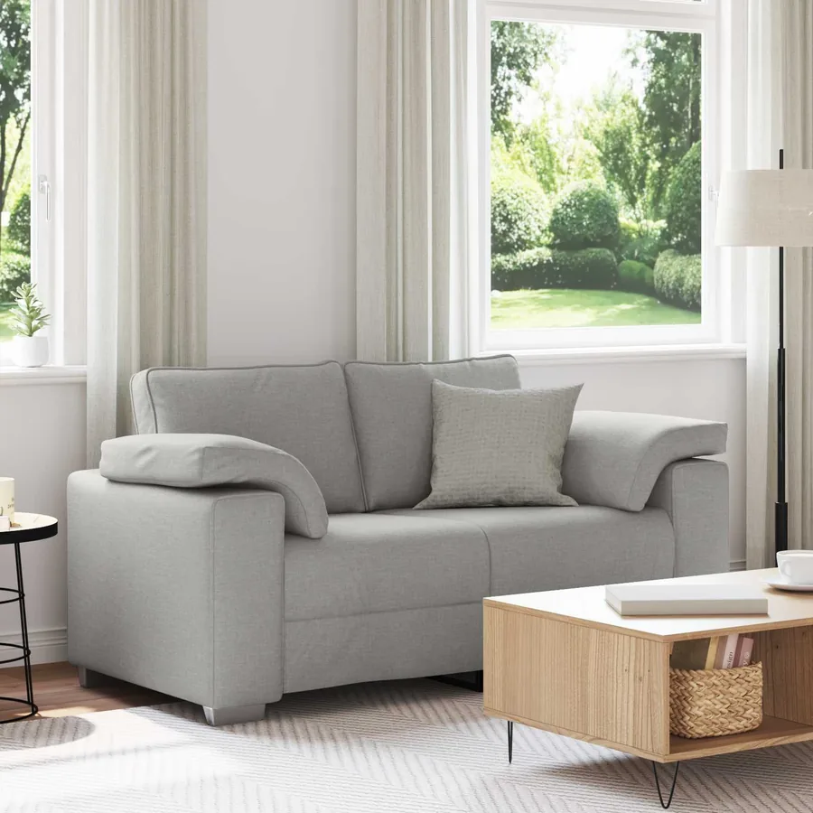 Canapé deux places Gris nuage 160 cm tissu