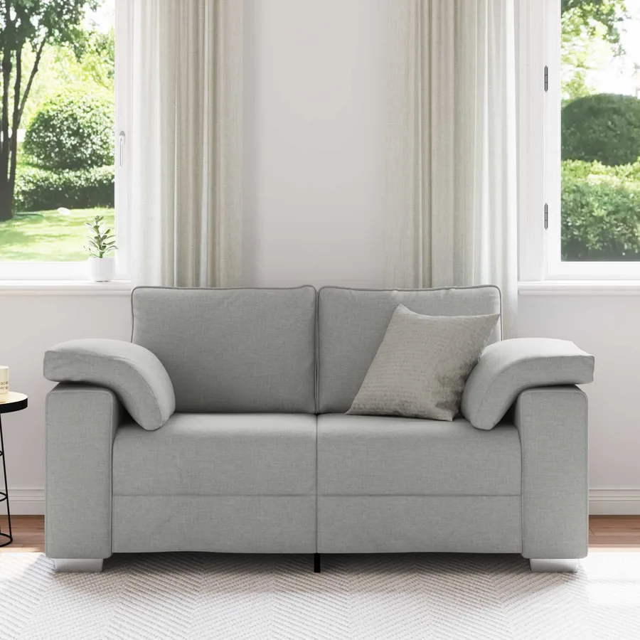 Canapé deux places Gris nuage 160 cm tissu - 3