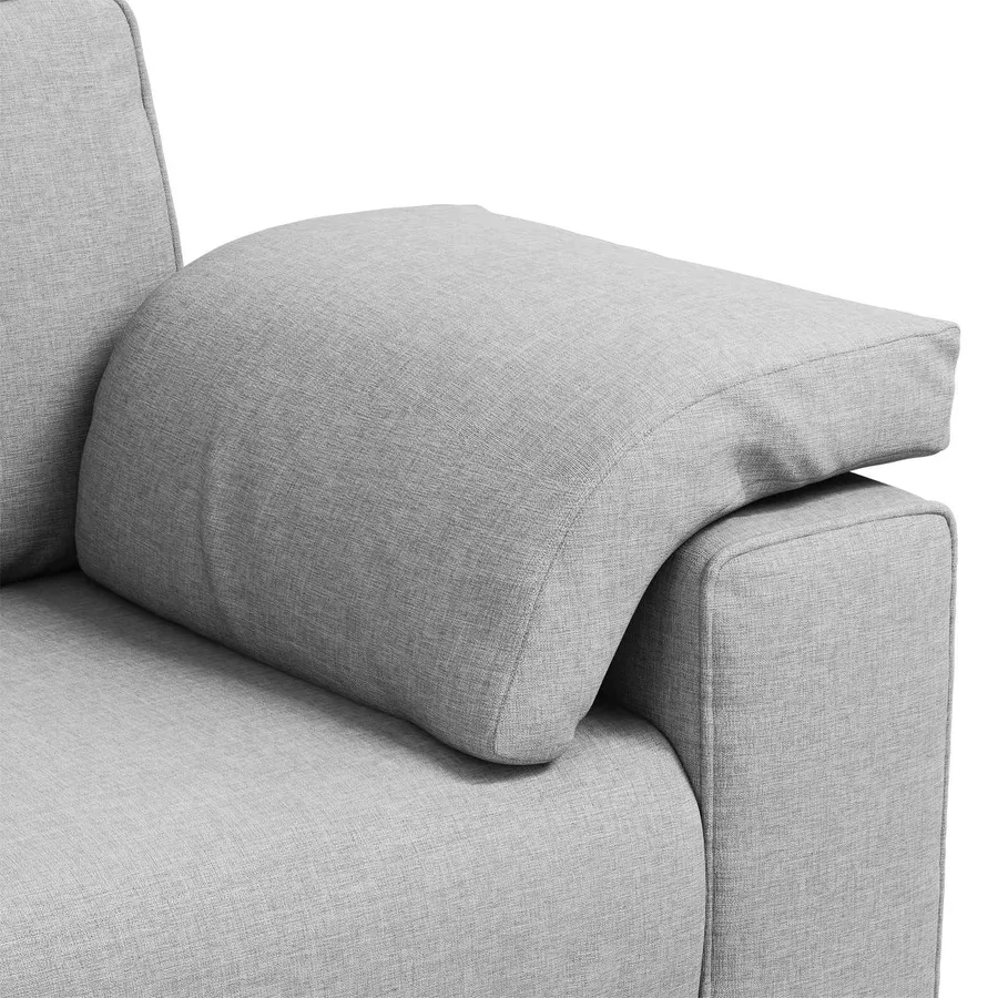 Canapé deux places Gris nuage 160 cm tissu - 7