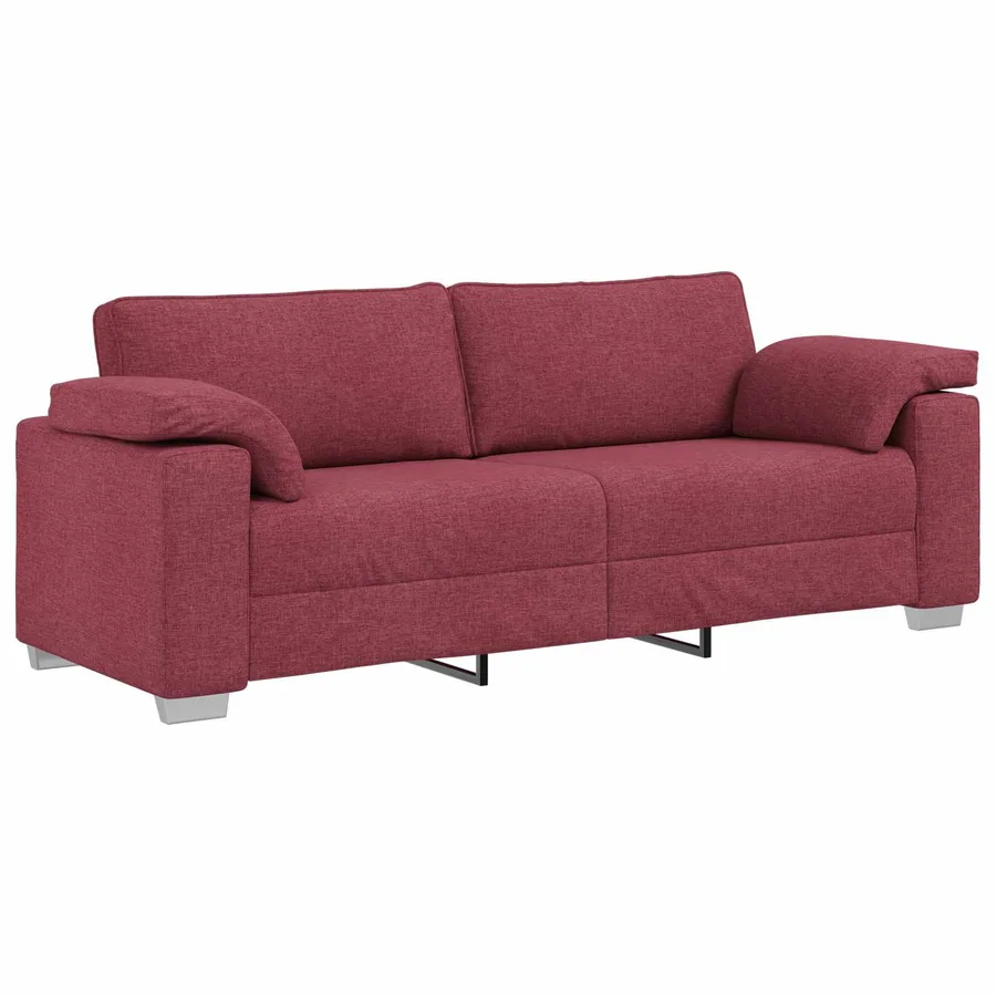 Canapé 2 pcs Bordeaux 219 x 80 x 82 cm tissu - 5