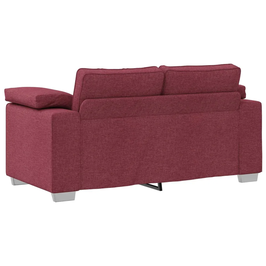 Canapé 2 pcs Bordeaux 219 x 80 x 82 cm tissu - 6