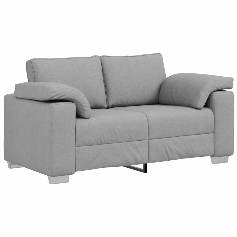 Canapé 2 pcs Gris nuage 219 x 80 x 82 cm tissu - 4