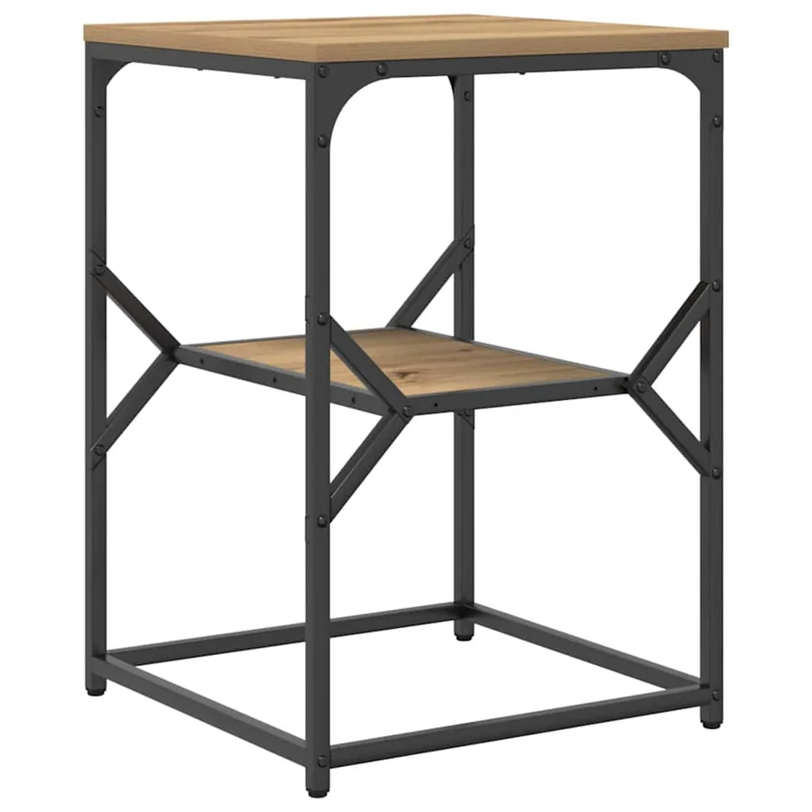 Table d'appoint Chêne artisanal 41 x 40 x 60 cm - 2