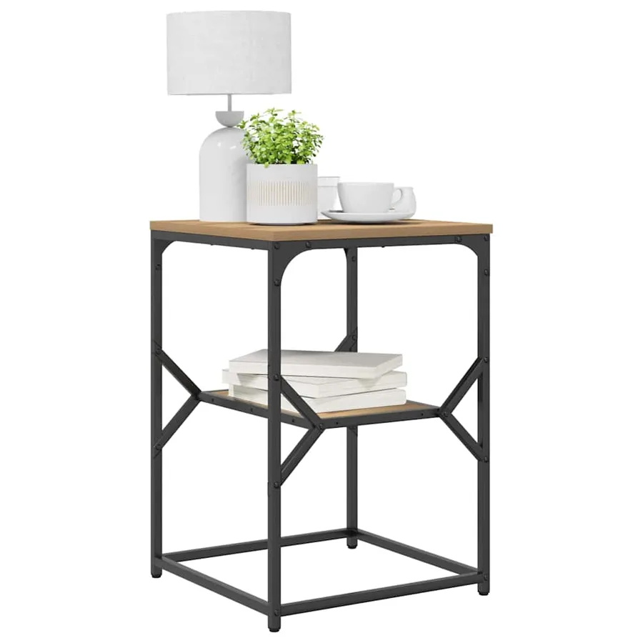 Table d'appoint Chêne artisanal 41 x 40 x 60 cm - 3