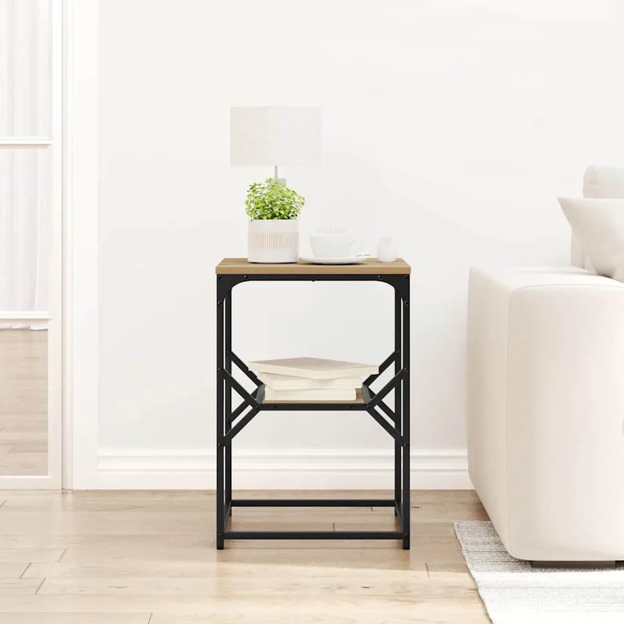 Table d'appoint Chêne artisanal 41 x 40 x 60 cm - 4