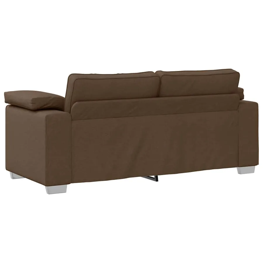 Canapé deux places Marron 180 cm tissu - 4