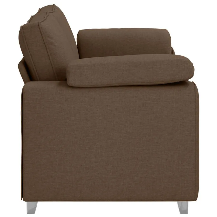 Canapé deux places Marron 180 cm tissu - 6