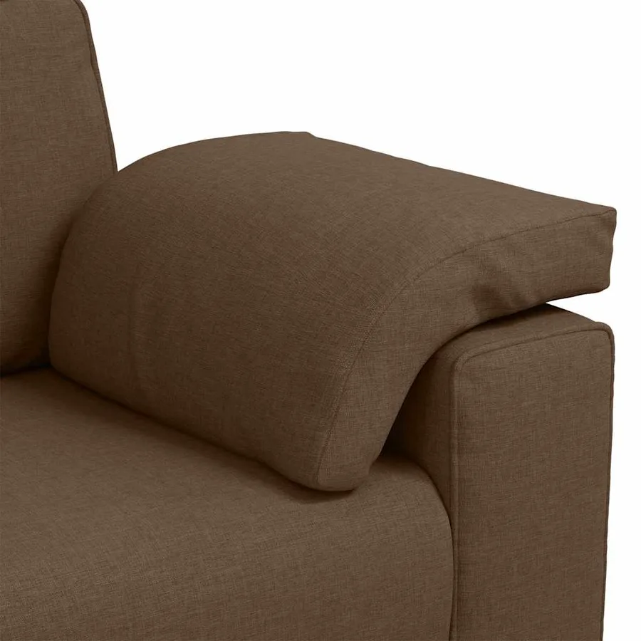 Canapé deux places Marron 180 cm tissu - 7