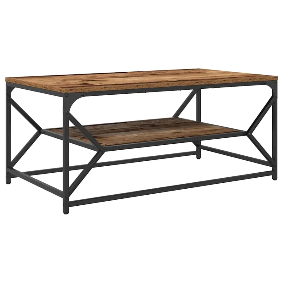 Table basse Bois Ancien 90 x 50 x 40 cm - 2