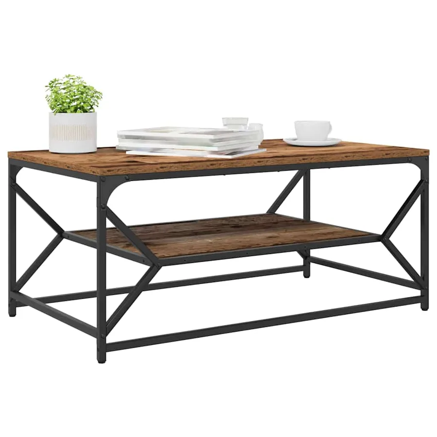 Table basse Bois Ancien 90 x 50 x 40 cm - 3