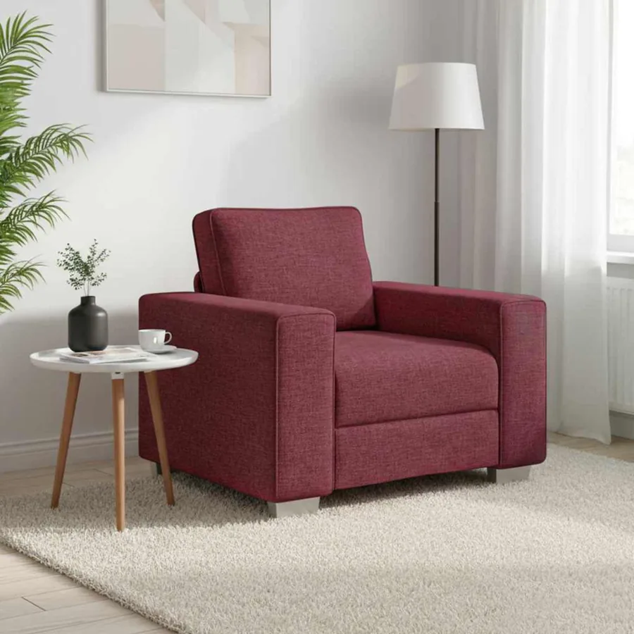 Fauteuil Bordeaux 100 cm tissu