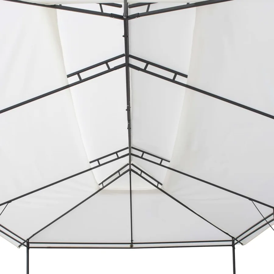 Belvédère avec rideaux 600x298x270 cm Blanc 180 g/m² - 6