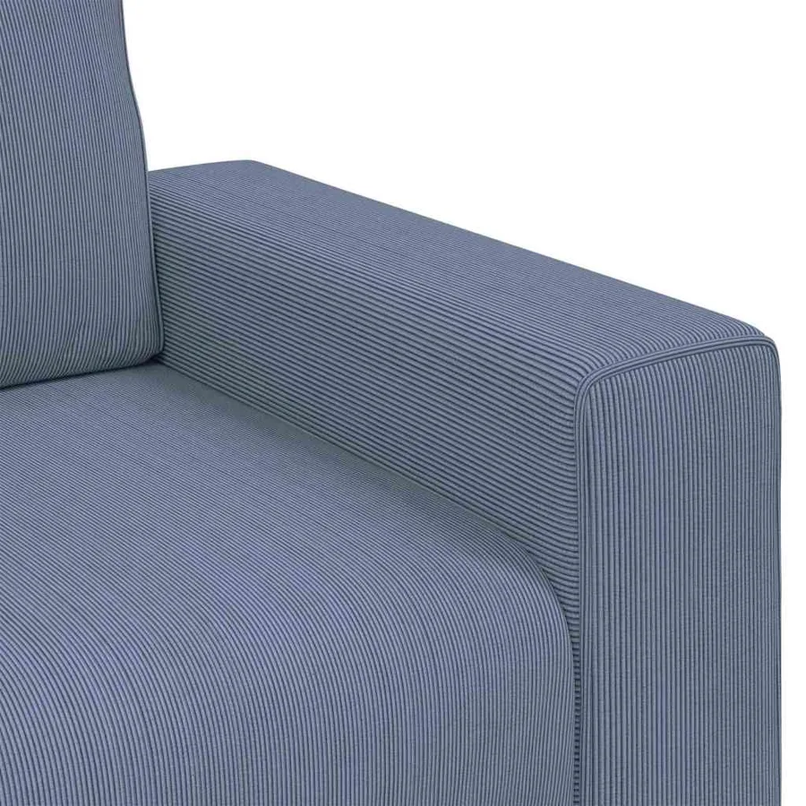 Fauteuil canapé bleu 100x77x82 cm en tissu velours côtelé - 7