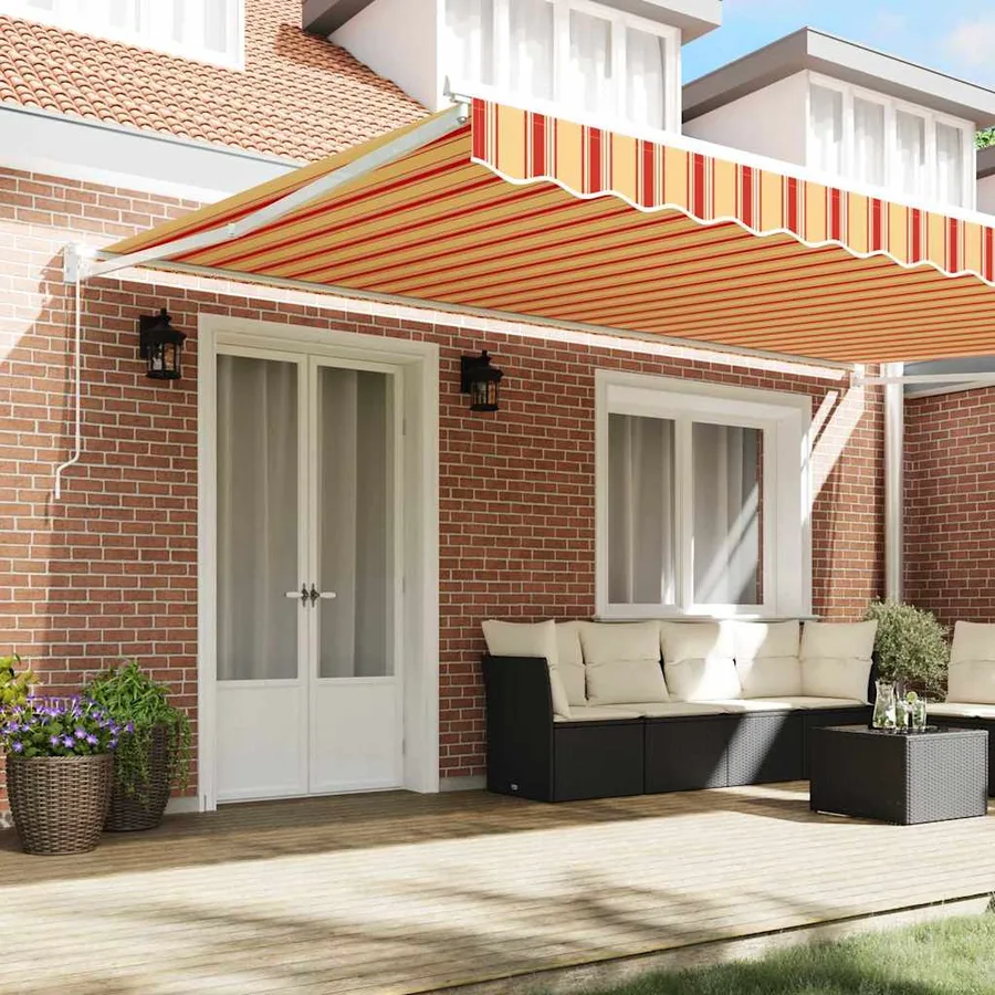 Auvent rétractable Jaune et Orange 500 x 300 x 165 cm - 3