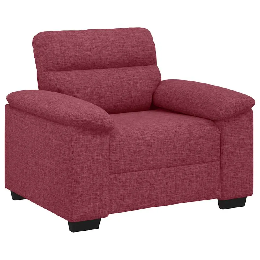 Canapé/Fauteuil rouge vin 100x81x84 cm tissu - 2