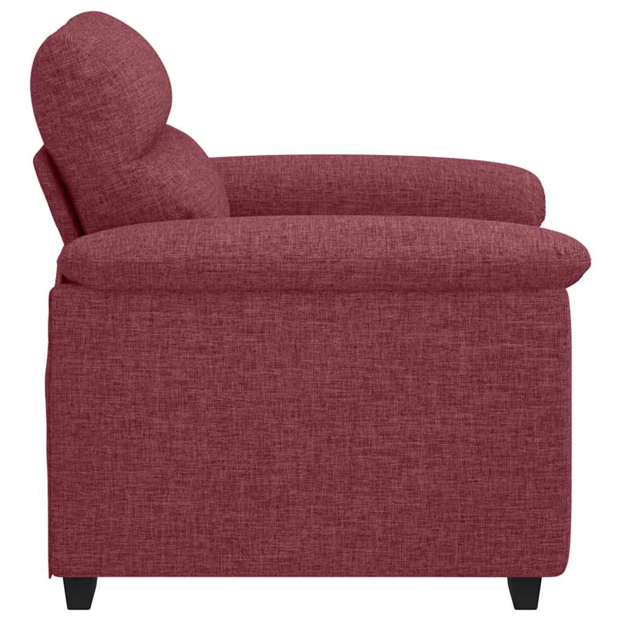 Canapé/Fauteuil rouge vin 100x81x84 cm tissu - 5