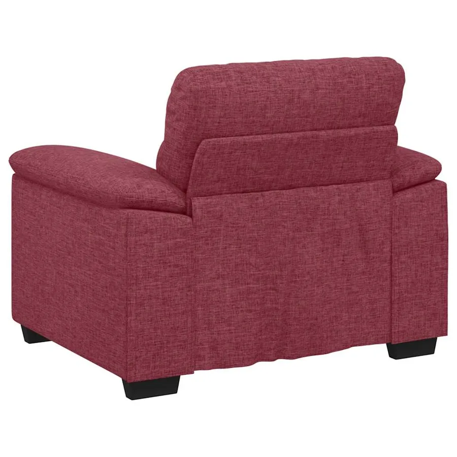 Canapé/Fauteuil rouge vin 100x81x84 cm tissu - 6