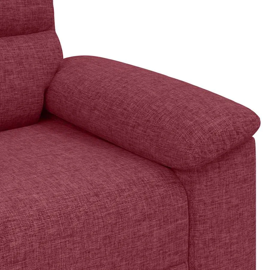 Canapé/Fauteuil rouge vin 100x81x84 cm tissu - 7