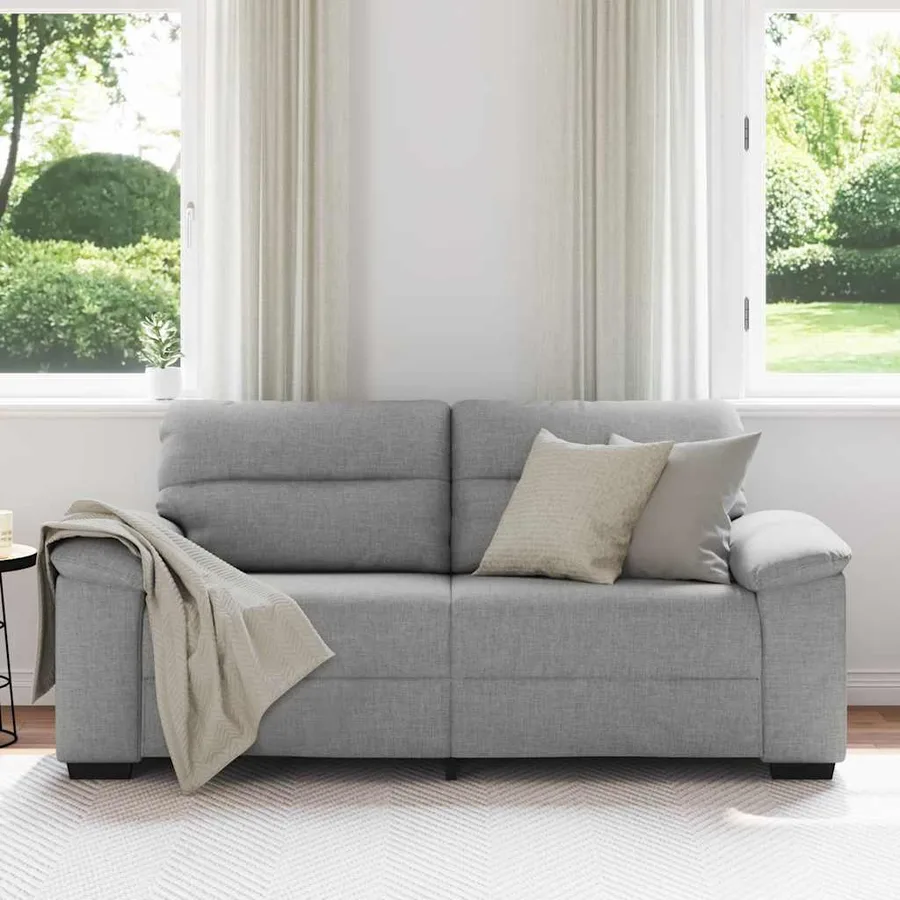 Canapé 2 places Gris nuage 180x81x84 cm tissu - 3
