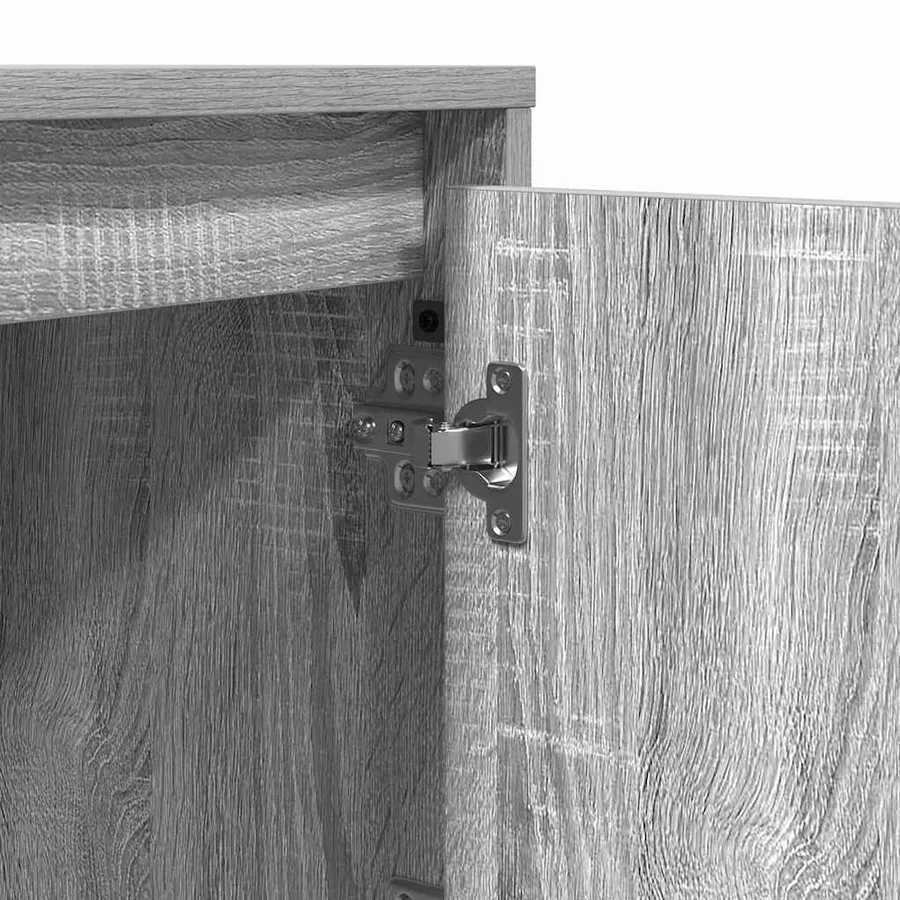 Cabinet de chevet Gris 39 x 34,5 x 50 cm Bois d'ingénierie - 12