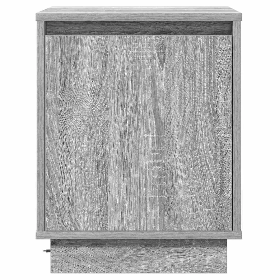 Cabinet de chevet Gris 39 x 34,5 x 50 cm Bois d'ingénierie - 7
