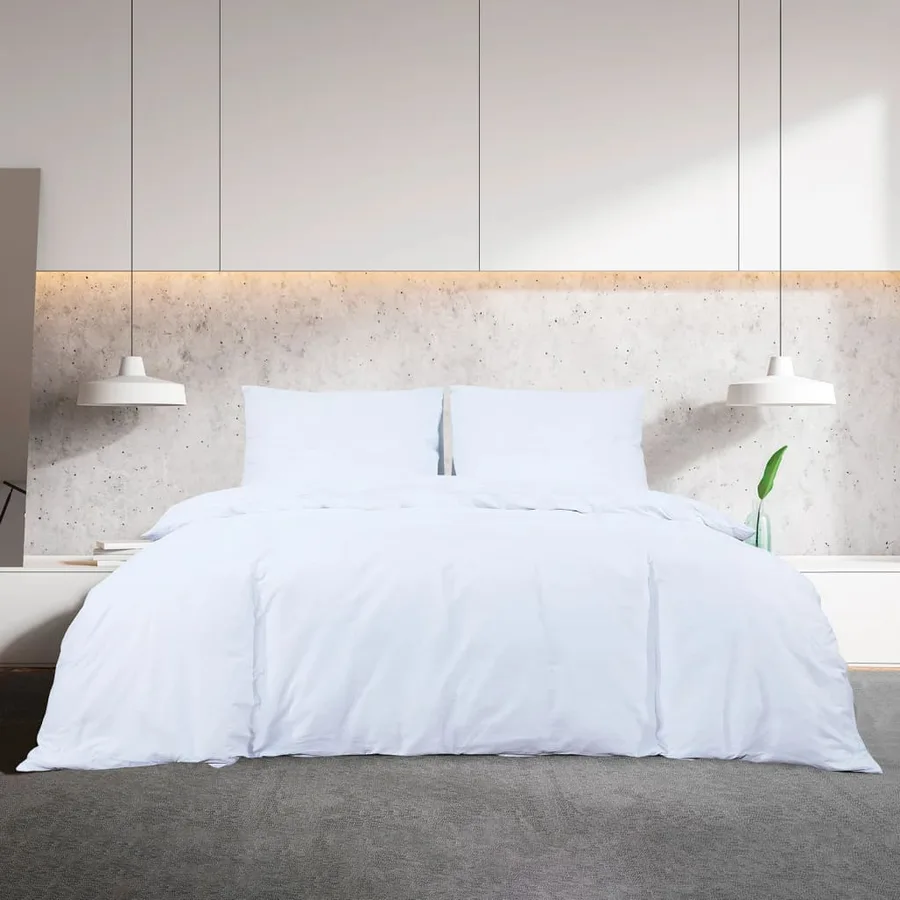 Ensemble de housse de couette Blanc 135x200 cm Coton - 3