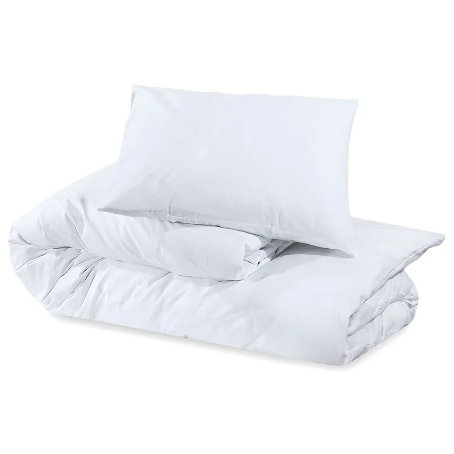 Ensemble de housse de couette Blanc 135x200 cm Coton - 6