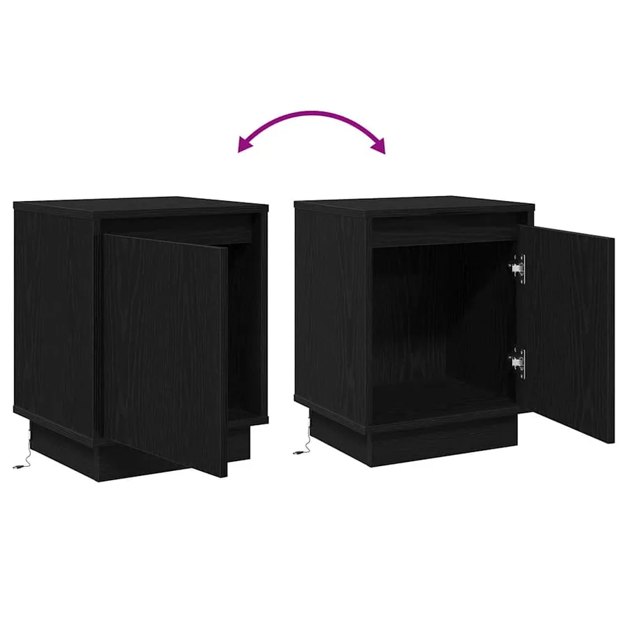 Cabinet de chevet Chêne noir 39 x 34,5 x 50 cm - 13